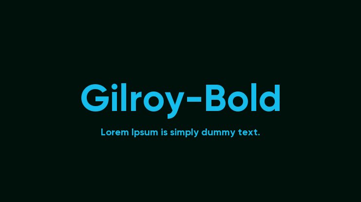gilroy font free